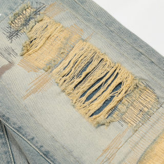 Distressed Patchwork Jeans 3