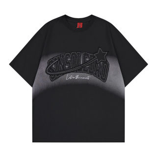 Embroidered Letter Sticker Short Sleeve T-Shirt | Men's 5