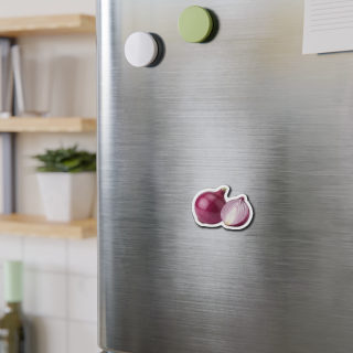 Red Onion Illustration Die-Cut Magnet 7