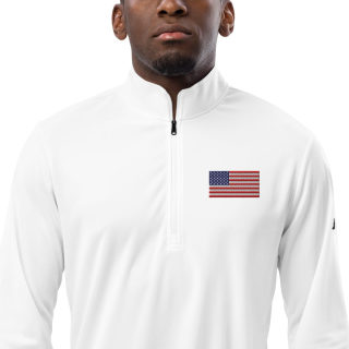 Quarter Zip Pullover "USA Flag" 13