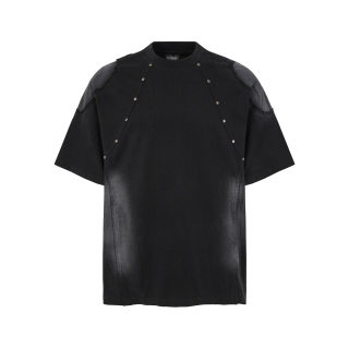 Gradient Rivet Deconstructed Short Sleeve T-Shirt 3