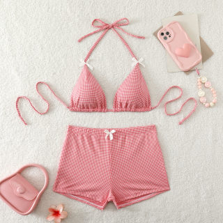 Checkered bikini set