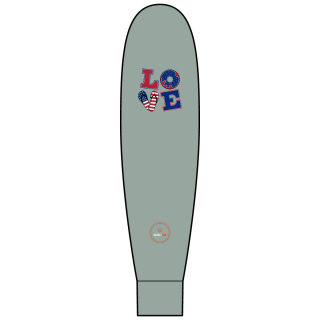 Love American flag pattern long sleeve shirt 2