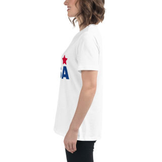 Women's Relaxed T-Shirt «USA» 9
