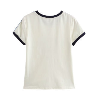 College Style Sports Short Sleeve T-Shirt | Color Block 2