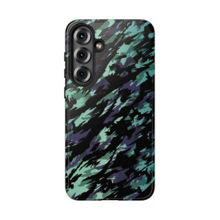 Teal Black Abstract Camo Phone Case 79