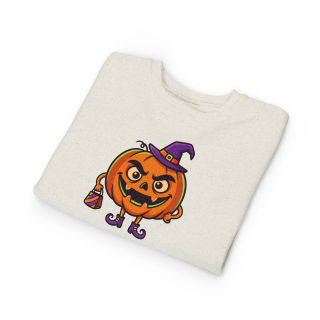 Jack-o'-Lantern Witch Pumpkin Toddler Sweatshirt 18