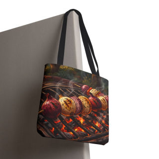 Grilled Vegetable Kabob Tote Bag | BBQ Skewers, Summer Cookout Market Tote 105