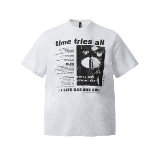 Letter Print Round Neck T-Shirt | Japanese Retro