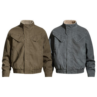 Street Style Deconstructed Motorcycle Jacket | Men's Workwear Coat 4
