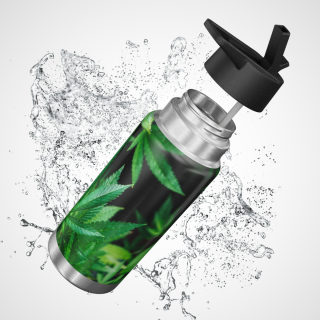 Cannabis Leaf Pattern Tumbler | 32oz Water Bottle 5