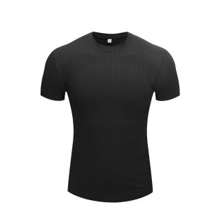 Men's Slim Fit Stretch Gym T-Shirt | Striped Quick-Dry Base Layer 6