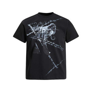 Rock Guitarist Letter Print T-Shirt | American Retro