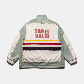 High-Quality Heavyweight Washed Patchwork Denim Jacket 3