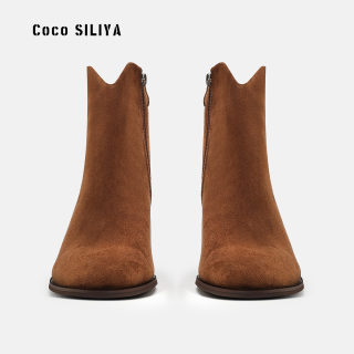 Autumn/Winter Suede Martin Boots | Women's Fashion Thick Heel Large Size 6