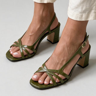 Women's High-Heel Open-Toe Buckle Sandals 6