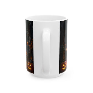 Victorian Pumpkin Lady Mug | Halloween Jack-o'-Lantern Ceramic Mug 4