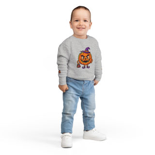 Jack-o'-Lantern Witch Pumpkin Toddler Sweatshirt 27