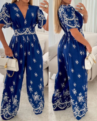Flutter Sleeve V-Neck Wide Leg Jumpsuit | Ankle-Length 6