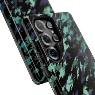 Teal Black Abstract Camo Phone Case 123