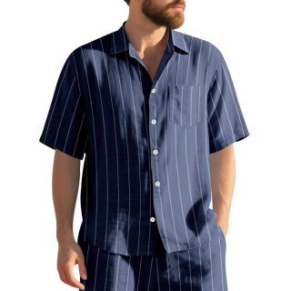Men's Summer Striped Collared Shirt | Breathable Business Casual 2