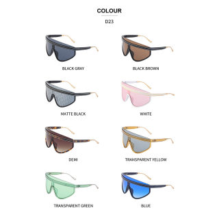 Personalized Large-Frame One-Piece Lens Sunglasses 4