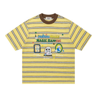 Cartoon Striped Short Sleeve T-Shirt