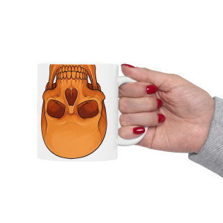 Blue and Orange Skull Pattern Mug | Ceramic Coffee Mug 18