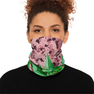 Green Cannabis Leaf Neck Gaiter