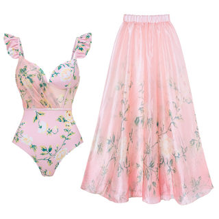 Floral bikini set (high-waisted) 4