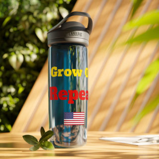 Grow One Repeat water bottle, American flag CamelBak Eddy 20oz/25oz 14