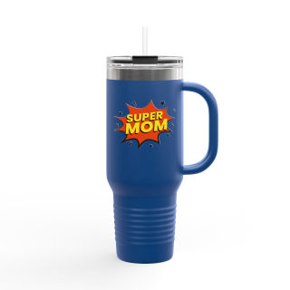 Super Mom comic burst insulated travel mug 15