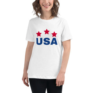 Women's Relaxed T-Shirt «USA» 5