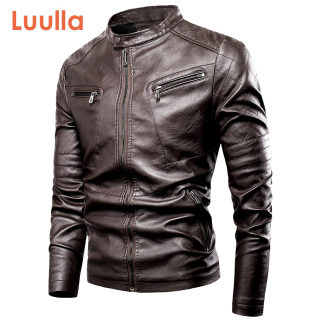 Men's Vintage Motorcycle Leather Jacket | Biker Rivet Pockets PU Coat