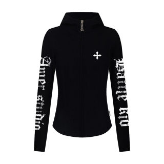 Distressed Leopard Print Zip-Up Hooded Cardigan | Women's Slim Fit 3