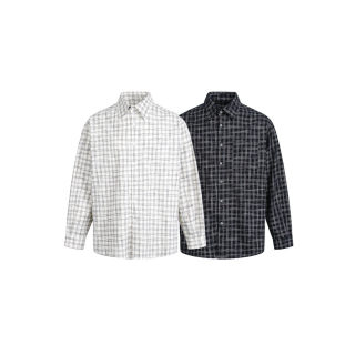 Bubble Gauze Checkered Long Sleeve Shirt 4