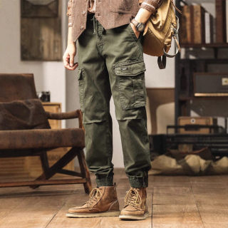 Men's Multi-Pocket Cargo Pants with Cuffed Hem 2