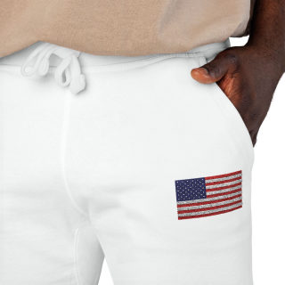 American flag embroidered sweatpants 73