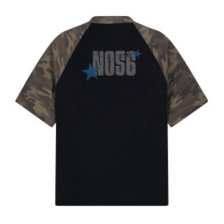 Camo Raglan Sleeve T-Shirt with Trendy Letter Print 4