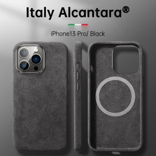 Phone case — Italian Alcantara business leather case for iPhone 15 Pro Max 6