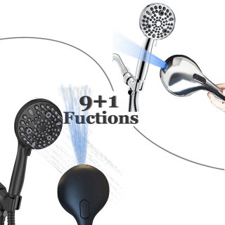 10-Function Shower Head Set with Spray Gun | American Style Supercharged 3