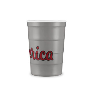 American peace sign recyclable steel cup 14