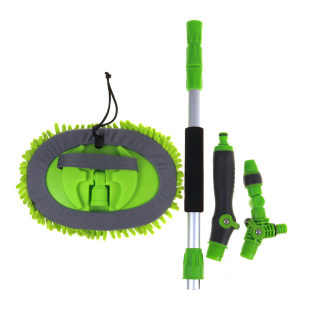 2-in-1 Car Wash Mop Mitt with Long Handle | Chenille Microfiber Extension Brush, 75-112cm 4