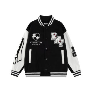 High Street Plush Puzzle Letter Embroidered Jacket 3