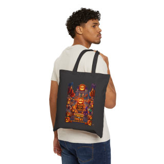 Halloween Pumpkin Patch Trick or Treat Tote | Haunted Town Jack-o'-Lanterns 8