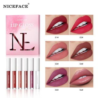 Niceface Matte Lip Glaze Set with Plumping Effect