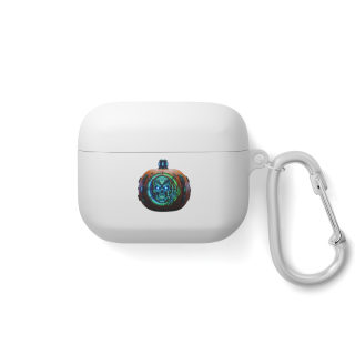 Neon Pumpkin Skull AirPods Case 2