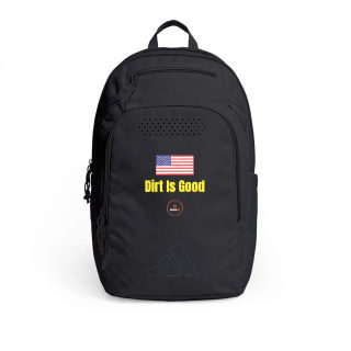 American flag 'dirt is good' embroidery backpack 4