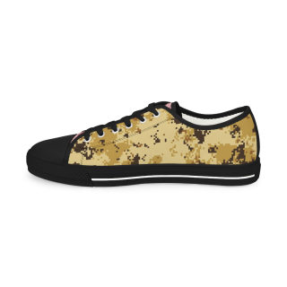 Gold Splatter Pattern Men's Low-Top Sneakers | Abstract Paint Design 9