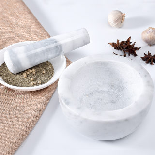 Marble Mortar and Pestle | Household Kitchen Spice Grinder 3